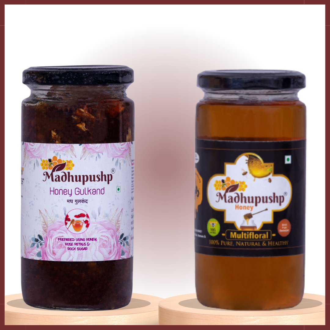 Honey Gulkand & Multifloral Honey