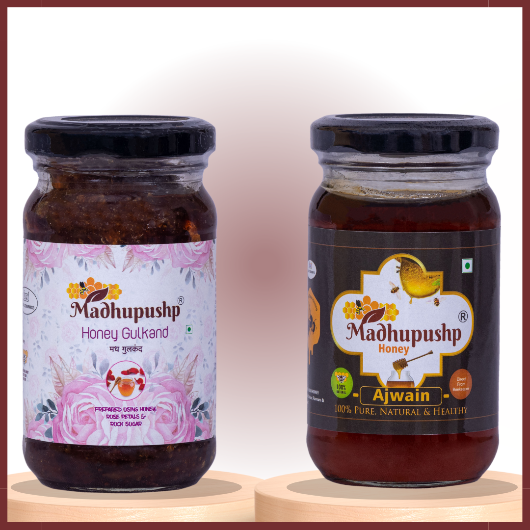 Honey Gulkand & Ajwain Honey