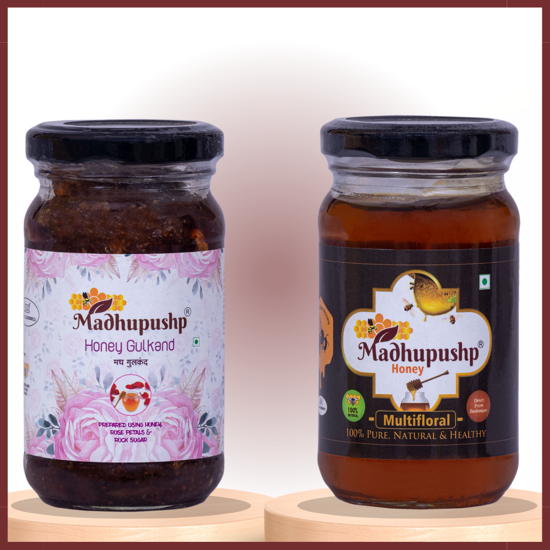 Honey Gulkand & Multifloral Honey